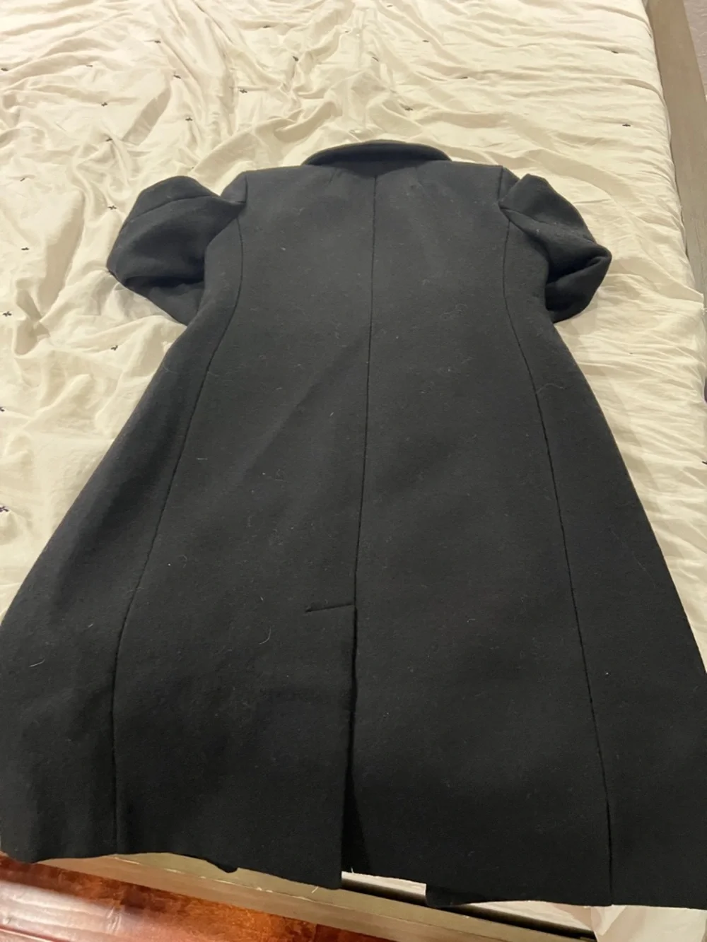J.Crew brand new without tags Black Wool Pea Coat with Classic Lapel - Picture 4 of 4